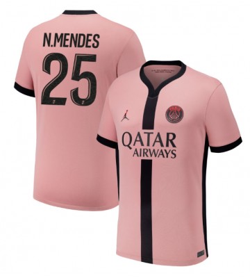 Paris Saint-Germain Nuno Mendes #25 Tercera Equipación 2024-25 Manga Corta